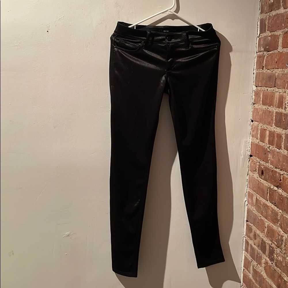 Joe’s jeans size 27 black shiny stretchy jeans